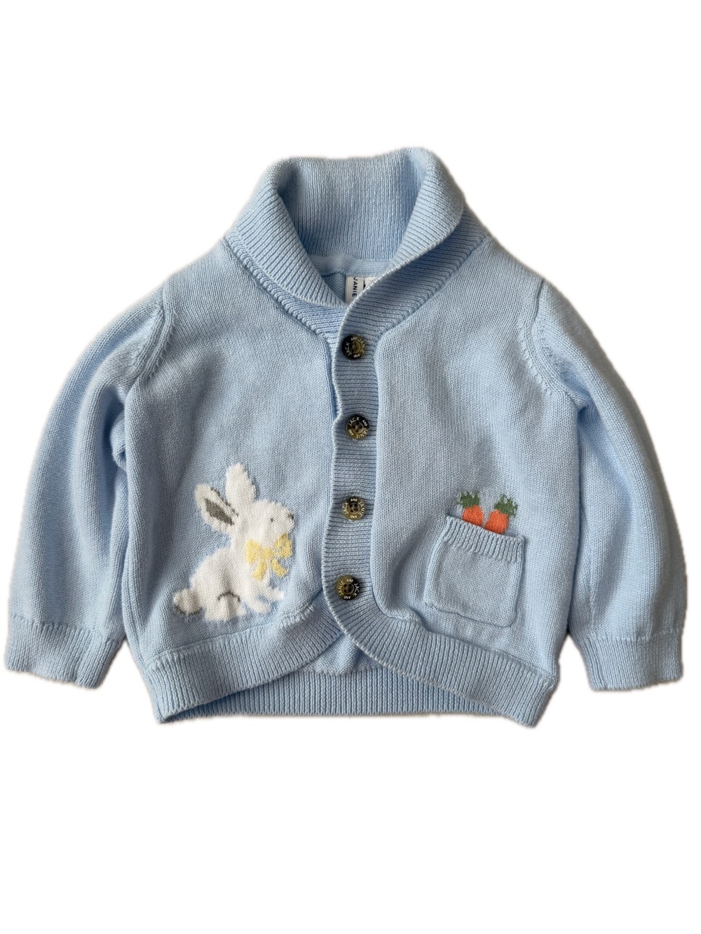 Janie and Jack The Bunny Baby Cardigan 3-6M Bundle Blue Easter worn ONCE